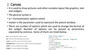 Python Graphical User Interface and design | PPTX