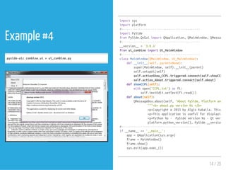 Python GUI PySide | PPT