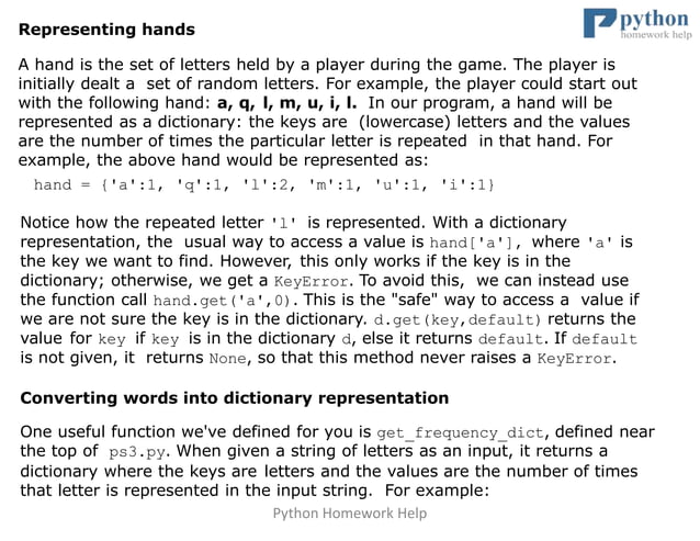 Python Homework Help | PPT