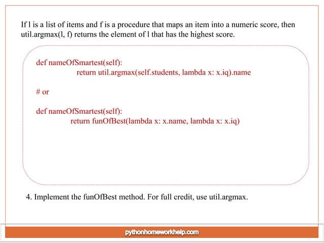 Python Homework Help | PPT