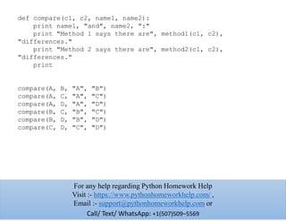 Python Homework Help | PPTX