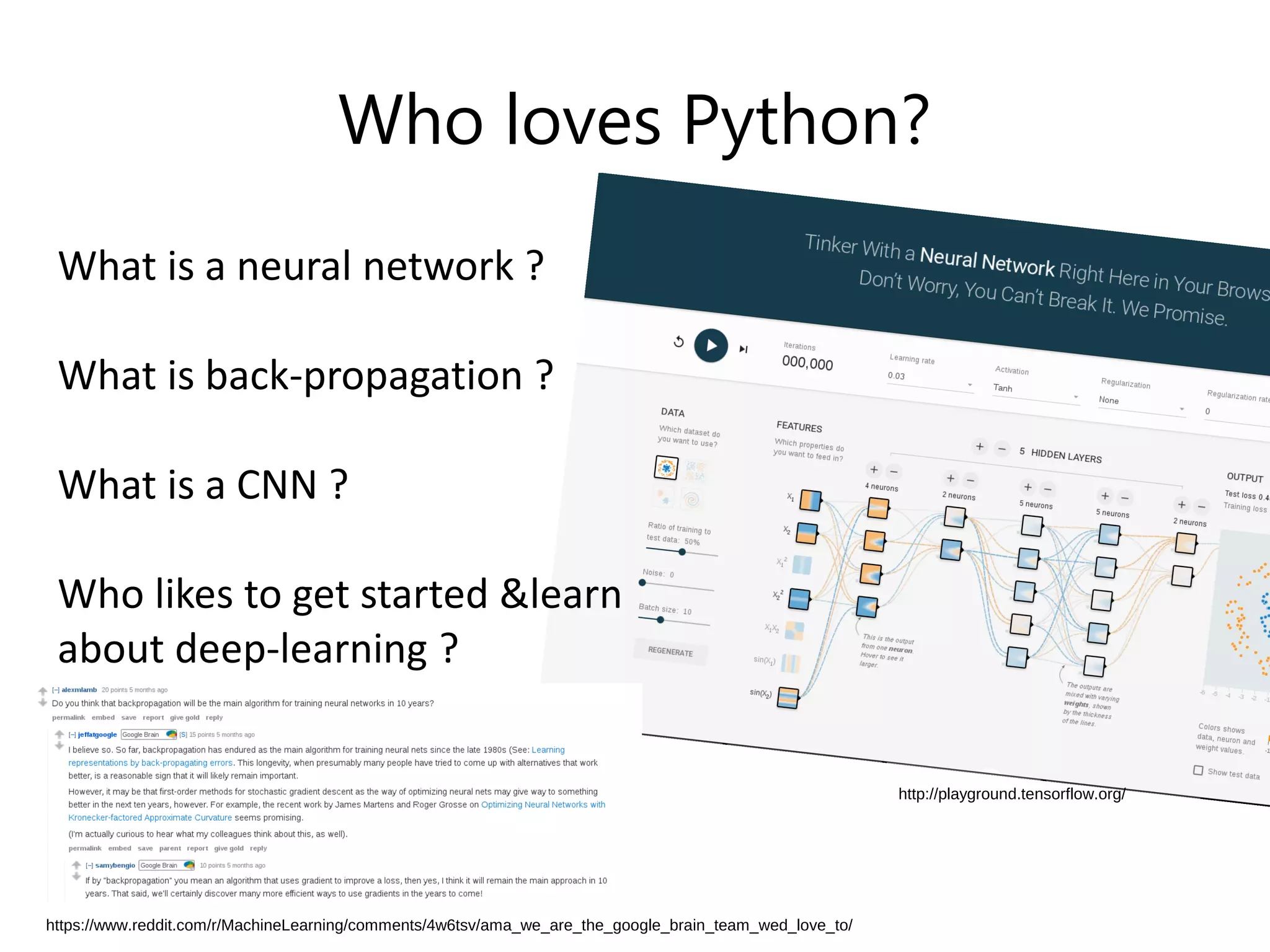 Deep Learning using Tensorflow and Data Science Experience | PPT