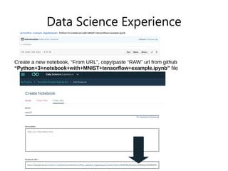 Deep Learning using Tensorflow and Data Science Experience | PPT