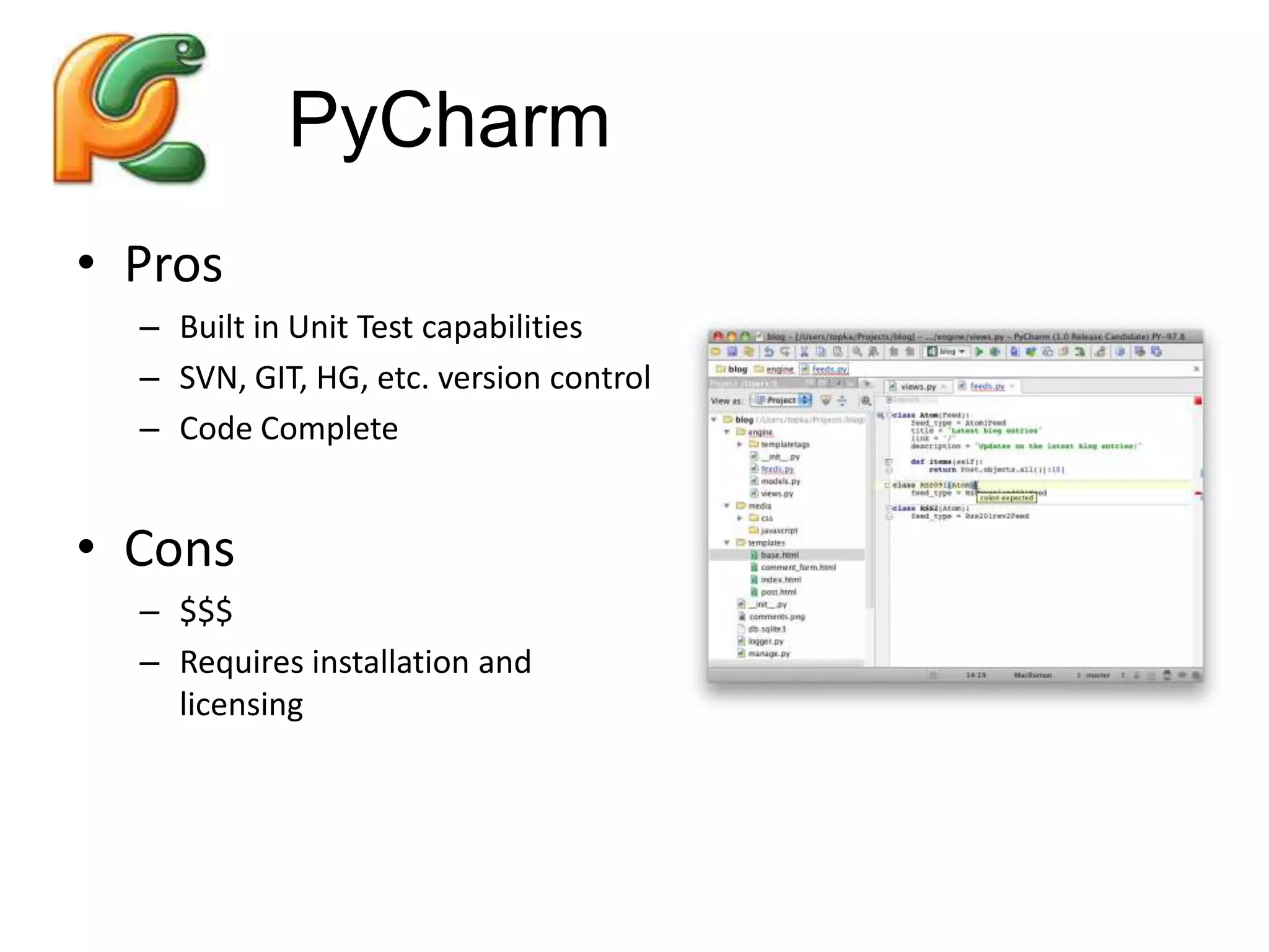 Python IDE Roundup | PPT