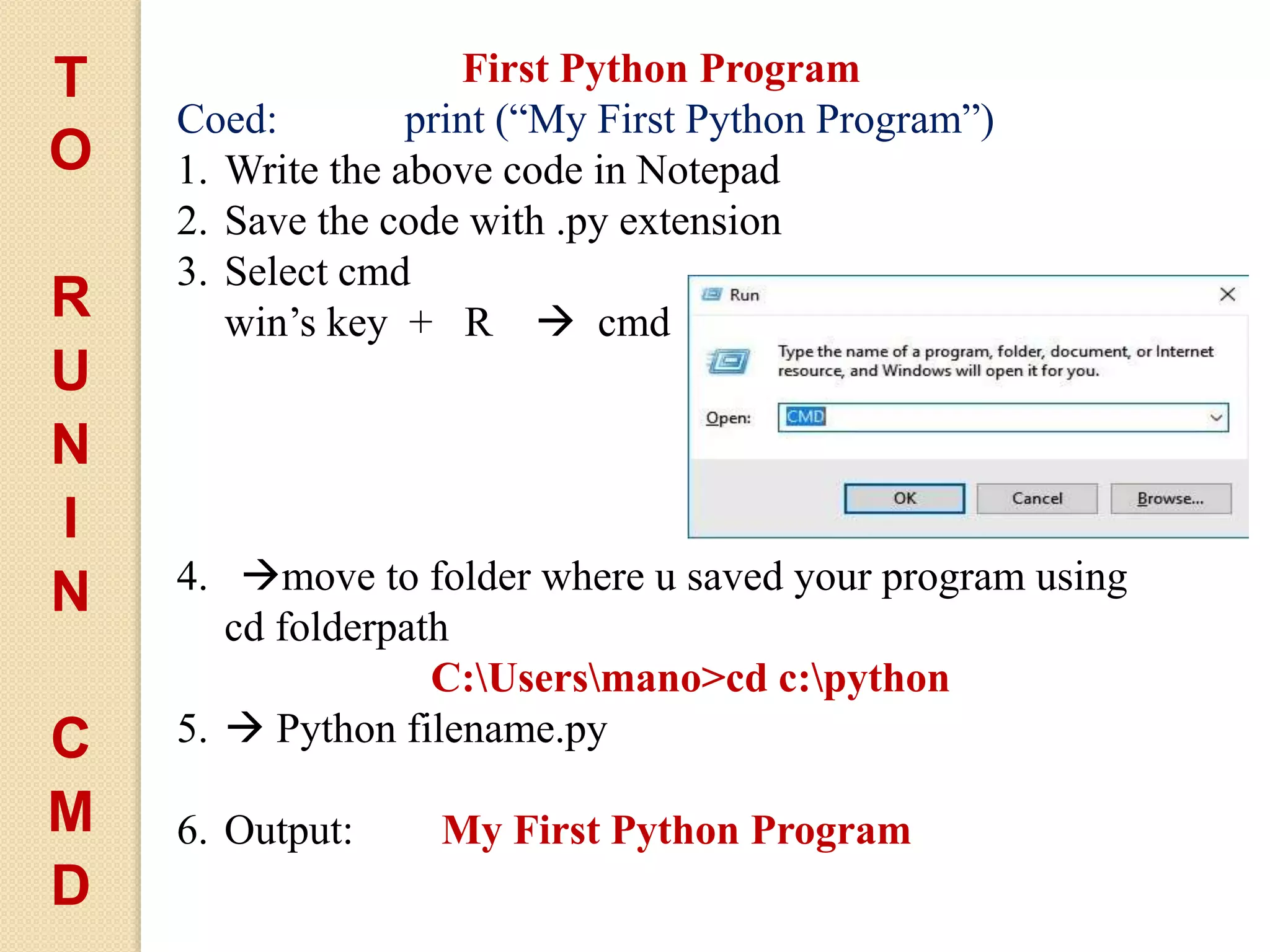 introduction to python IDE's | PPT