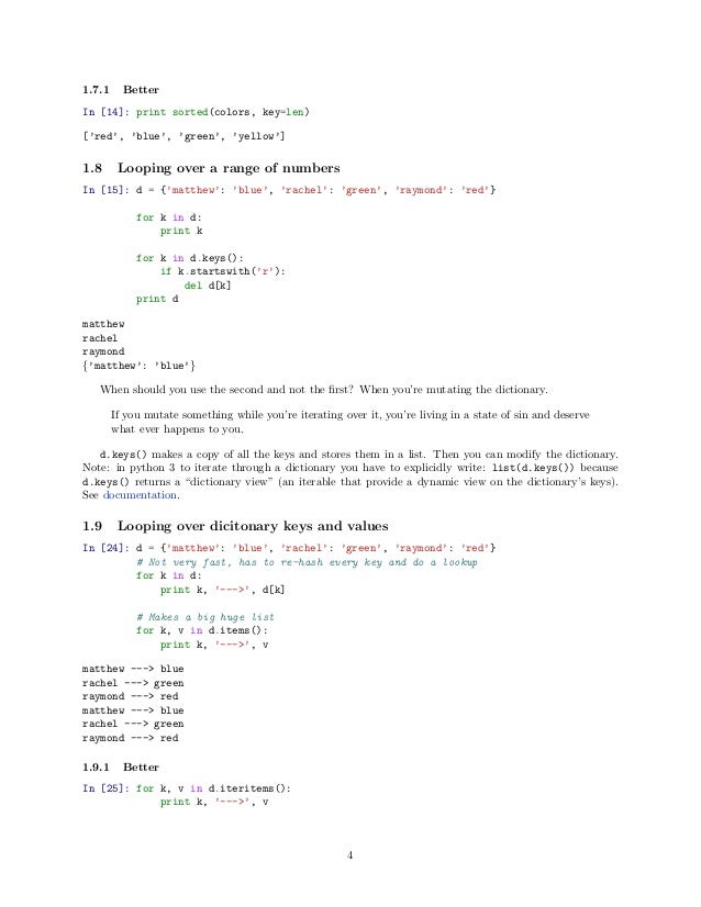 Python idioms