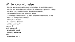 Python if_else_loop_Control_Flow_Statement | PPTX