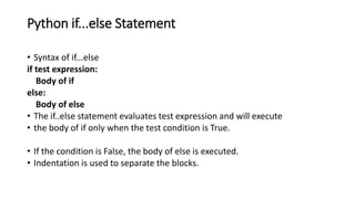Python If Else Loop Control Flow Statement Ppt Python If Else Loop Control Flow Statement Ppt