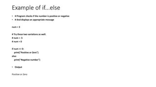 Python if_else_loop_Control_Flow_Statement | PPTX