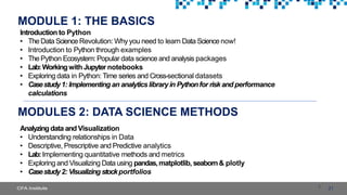 PYTHON AND DATA SCIENCE FOR INVESTMENT PROFESSIONALS | PPT