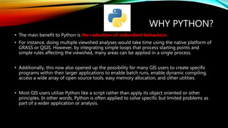 Python in geospatial analysis | PPT