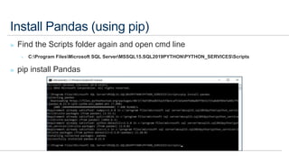 Python in SQL 2019 | PPT