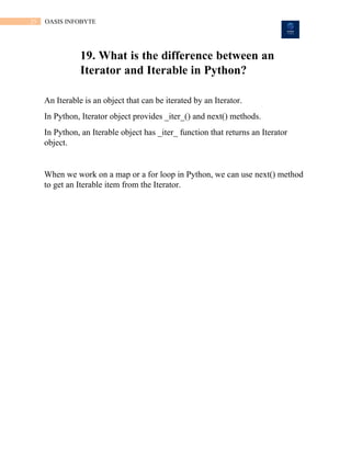 Python Interview Preparation questons... | PDF