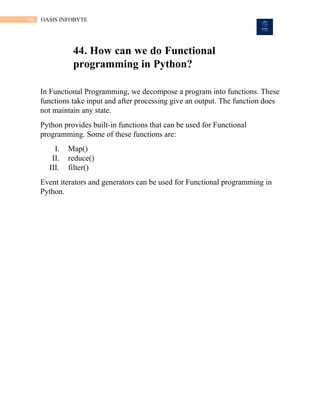 Python Interview Preparation questons... | PDF