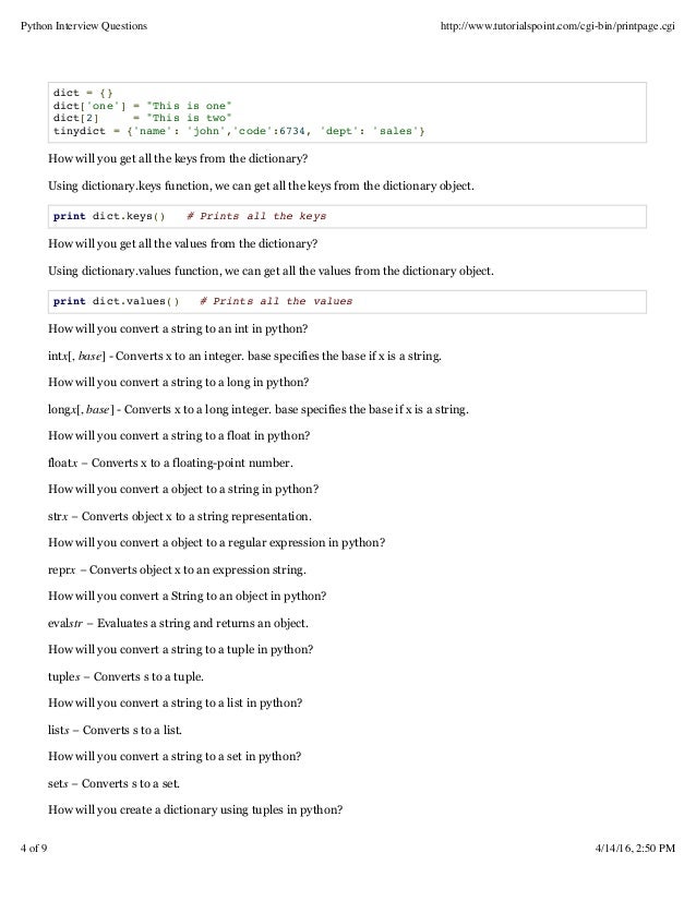 python interview questions python interview questions