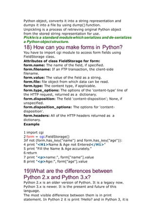 Python Interview questions 2020 | PDF | Free Download