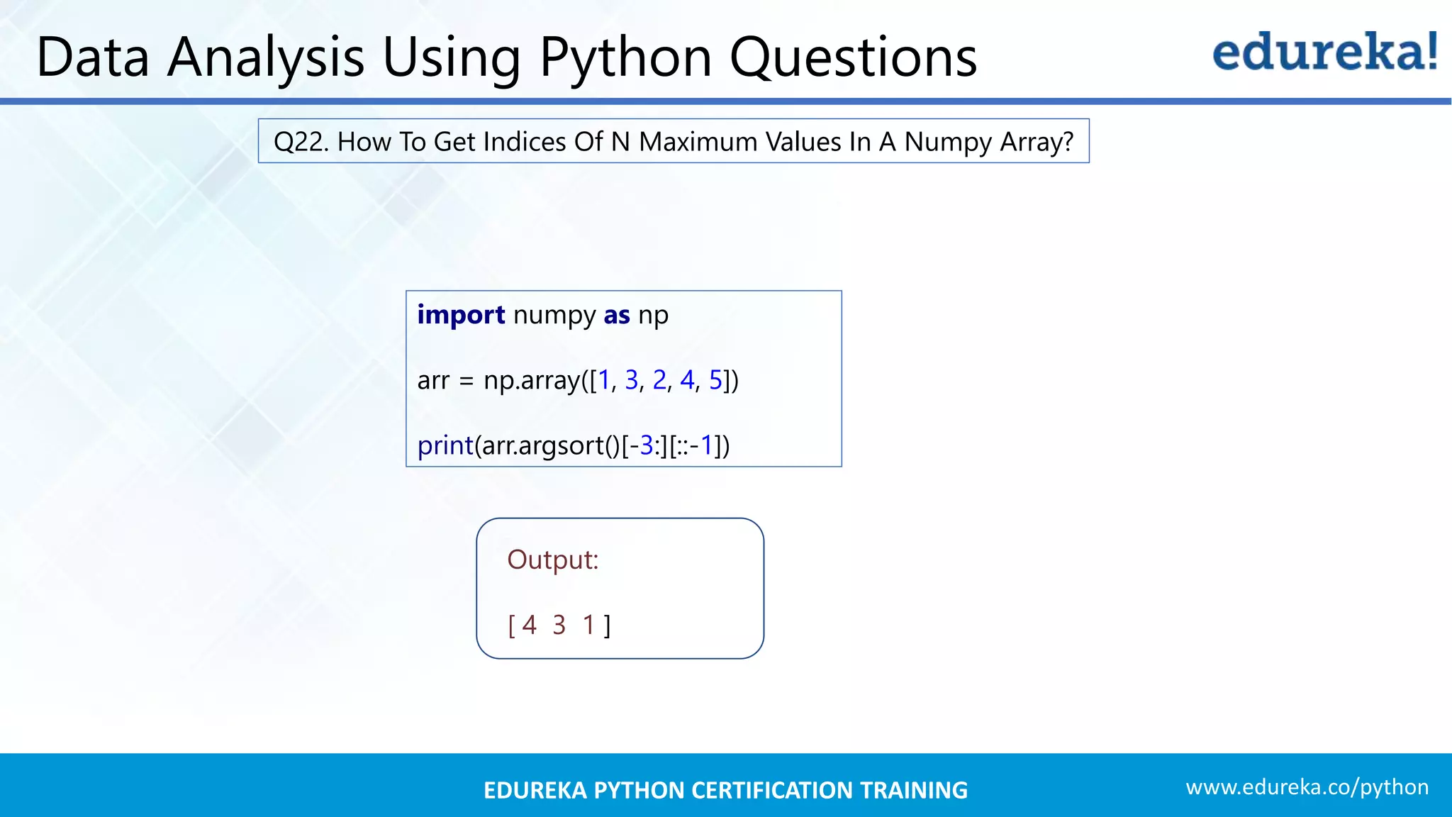 Python Interview Questions And Answers 2019 | Edureka | PDF