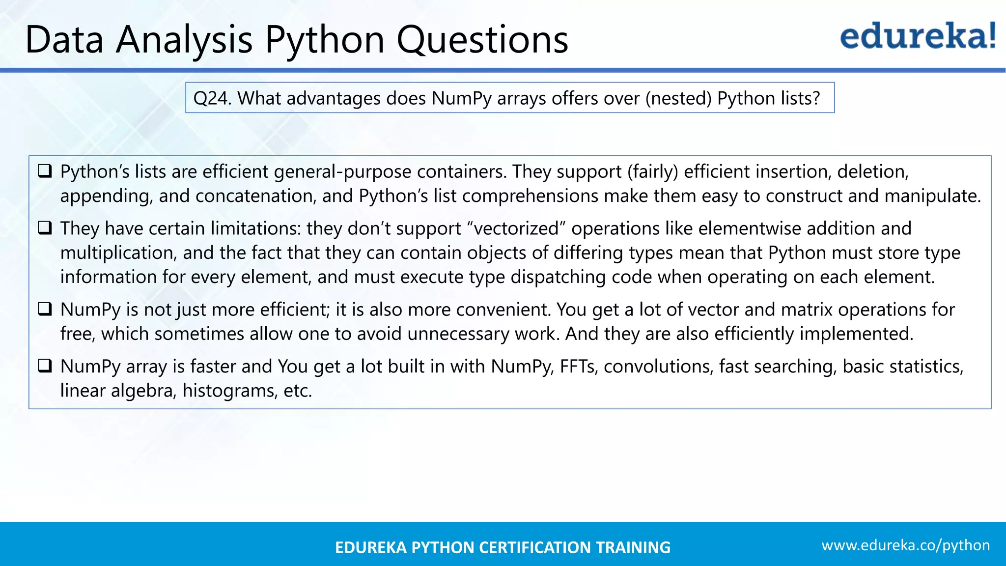 Python Interview Questions And Answers 2019 | Edureka | PPT