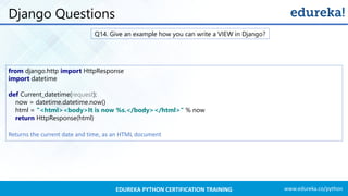 Python Interview Questions And Answers 2019 | Edureka | PDF