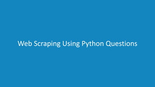Python Interview Questions And Answers 2019 | Edureka | PPT