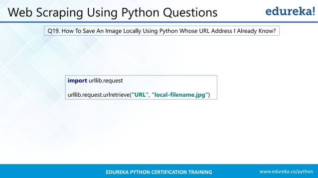 Python Interview Questions And Answers 2019 | Edureka