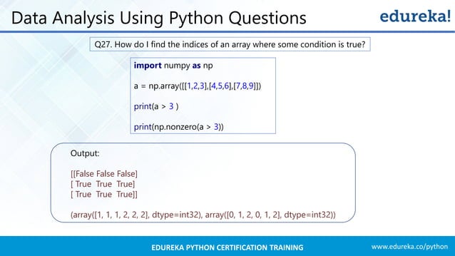 Python Interview Questions And Answers 2019 | Edureka