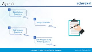 Python Interview Questions And Answers 2019 | Edureka | PPT