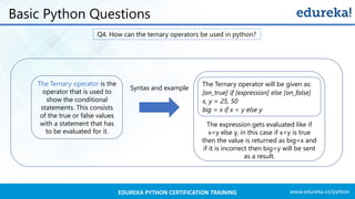 Python Interview Questions And Answers 2019 | Edureka | PPT