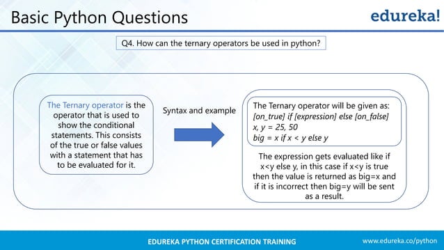 Python Interview Questions And Answers 2019 | Edureka