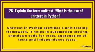 Top 100 Python Interview Questions And Answers | PDF | Web Development ...