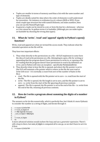 Python Interview Questions And Answers | PDF | Programming Languages ...