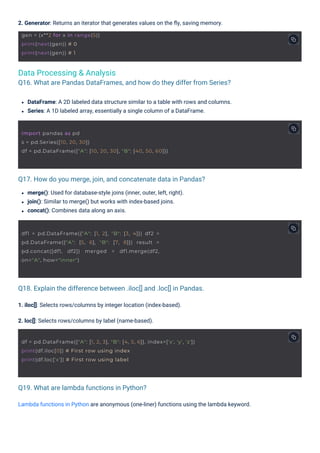 Python Interview Questions PDF By ScholarHat | PDF