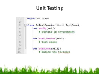 Unit Testing 
 