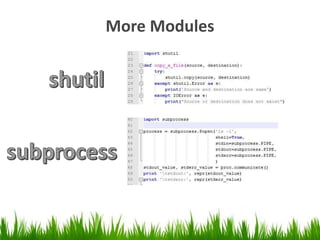 More Modules 
 
