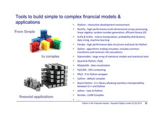 Python in the Financial Industry The universal tool for end-to-end ...
