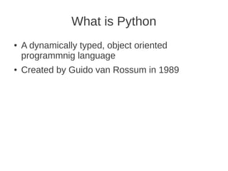 Python intro | PPT