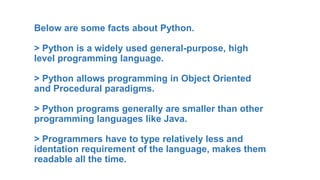Python intro | PPT