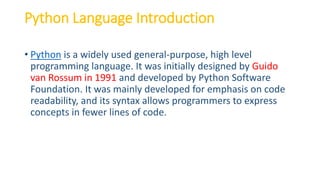 Python intro | PPT