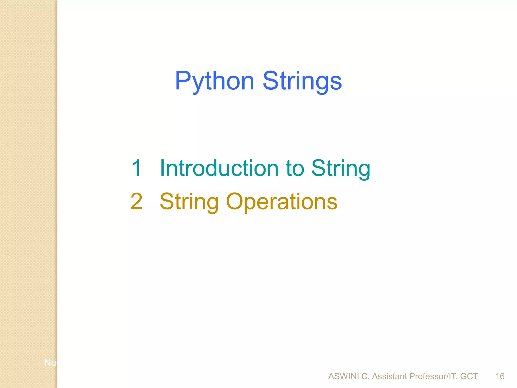 Introduction to Python | PPT