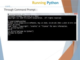Comprehensive Introduction to Python Programming: Installation, Syntax ...