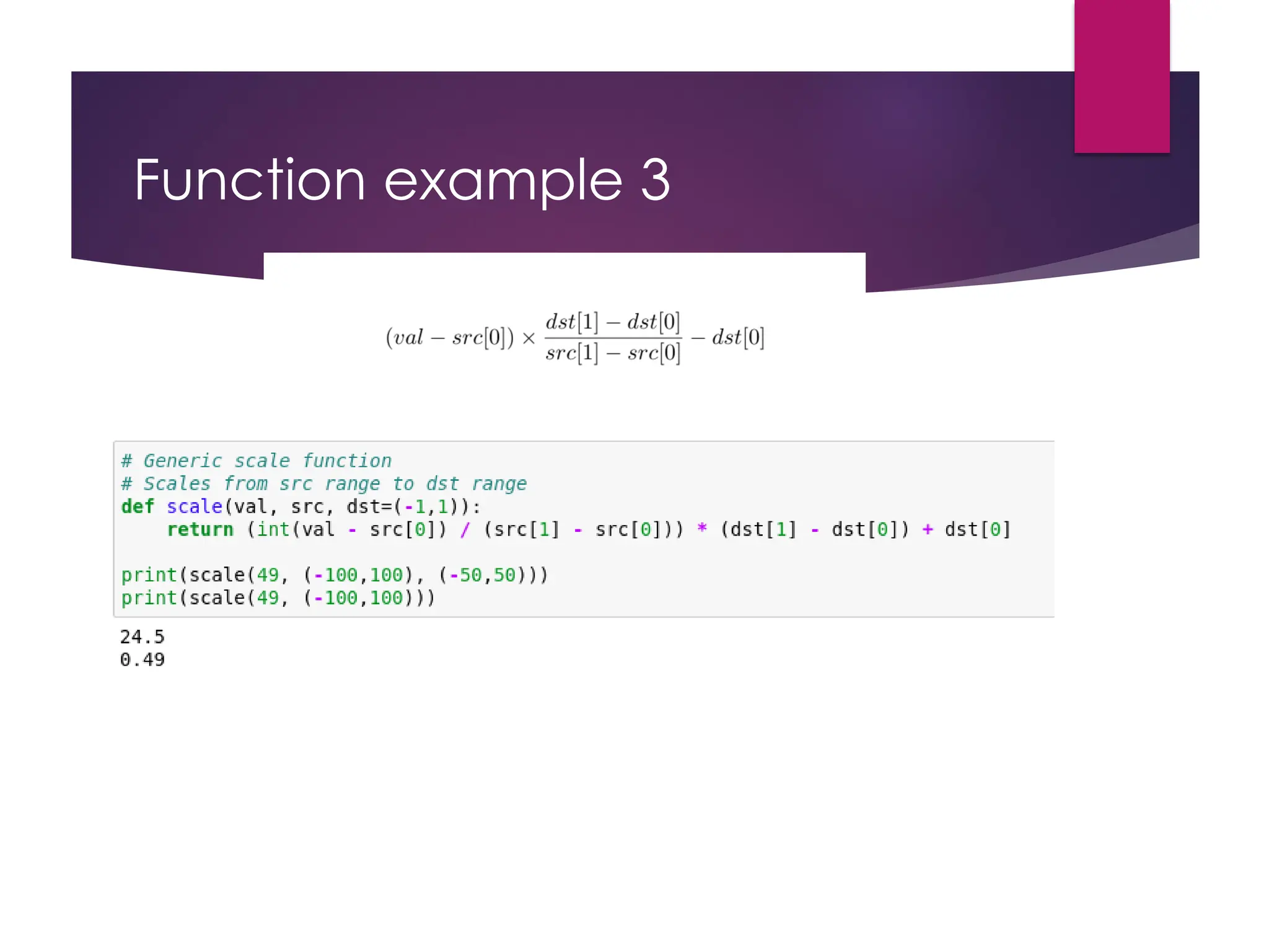 Function example 3
 