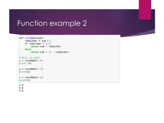 Function example 2
 