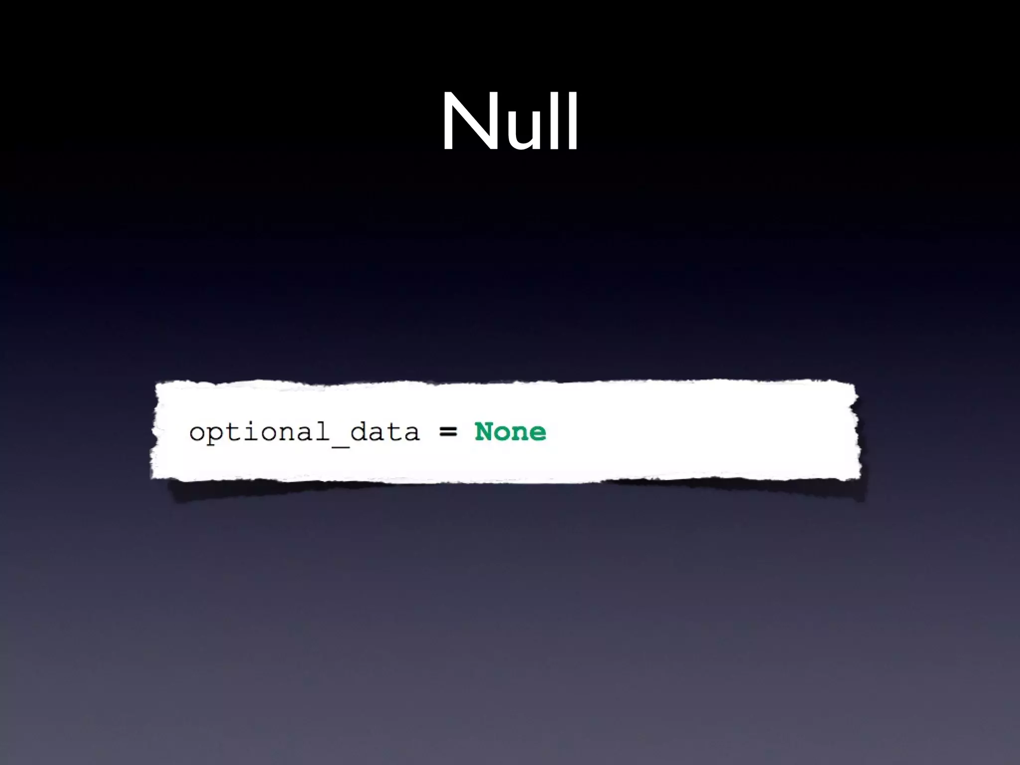 Null
 