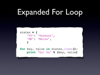 Expanded For Loop
 