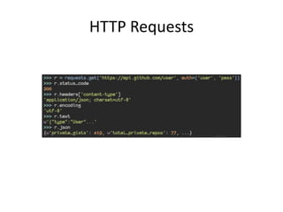HTTP Requests
 