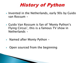 Python introduction | PPT