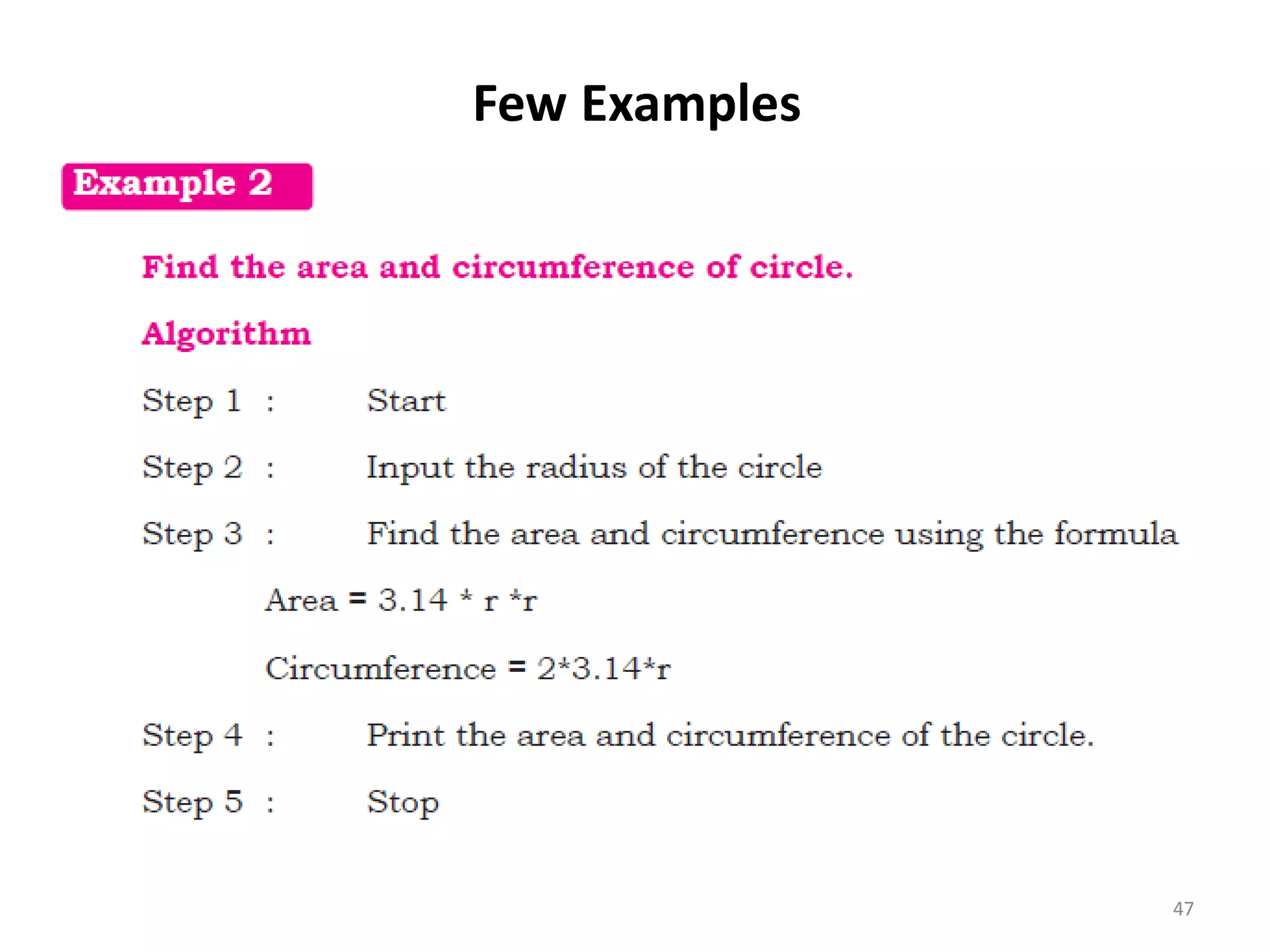 Few Examples 47 