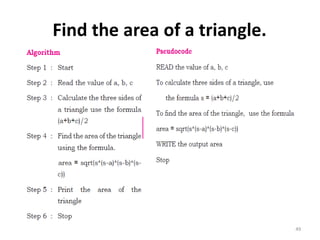 Find the area of a triangle.
49
 