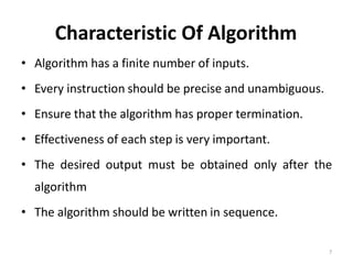 Introduction to Problem Solving Techniques- Python | PPT