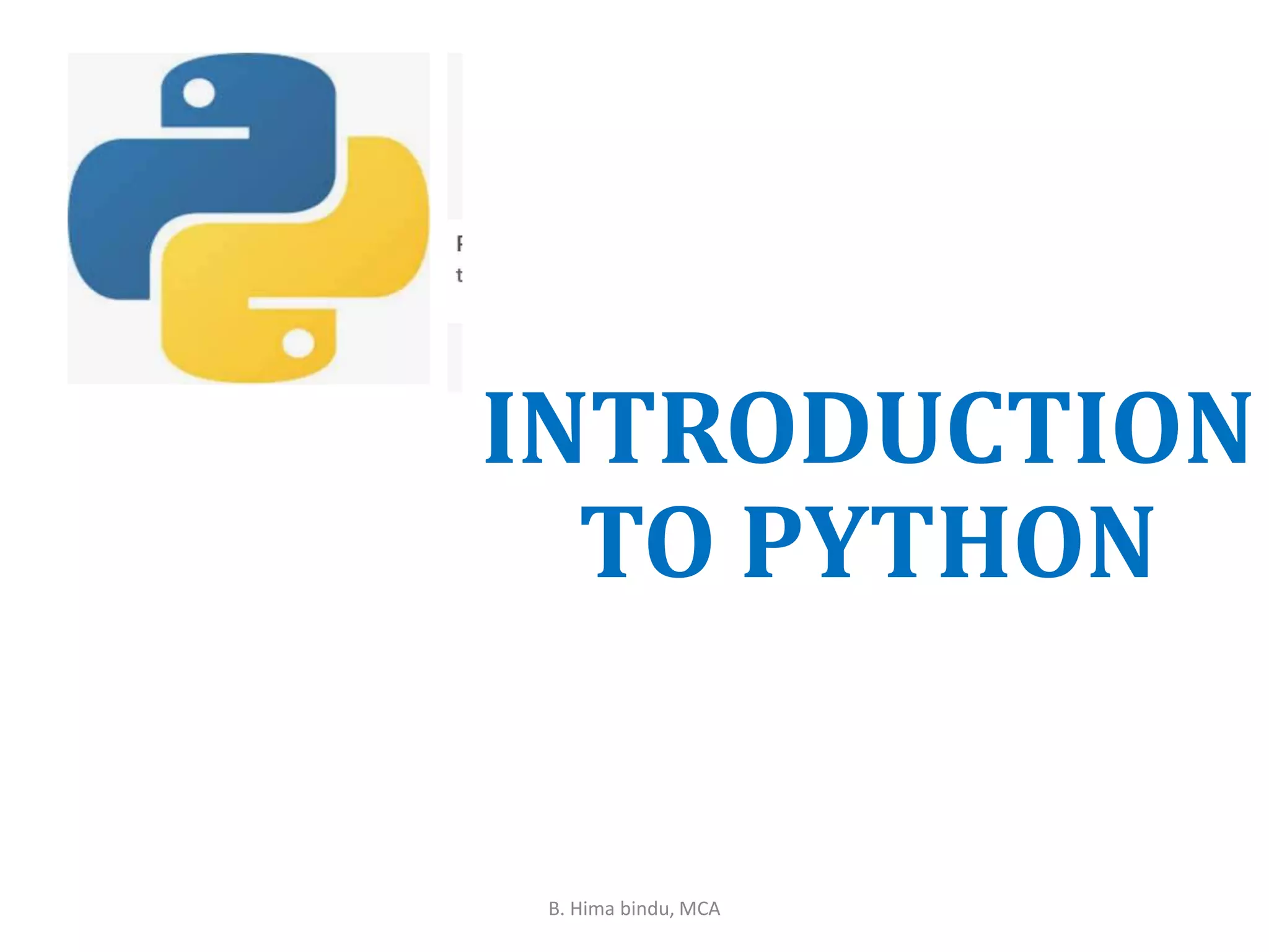 Python introduction | PPT